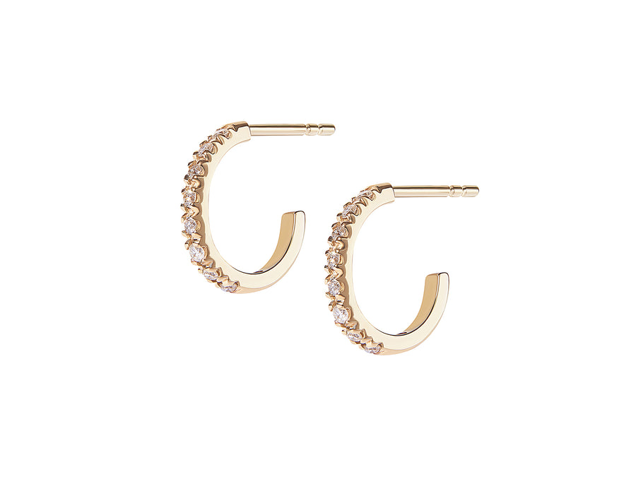 Skye - Classic diamond hoops